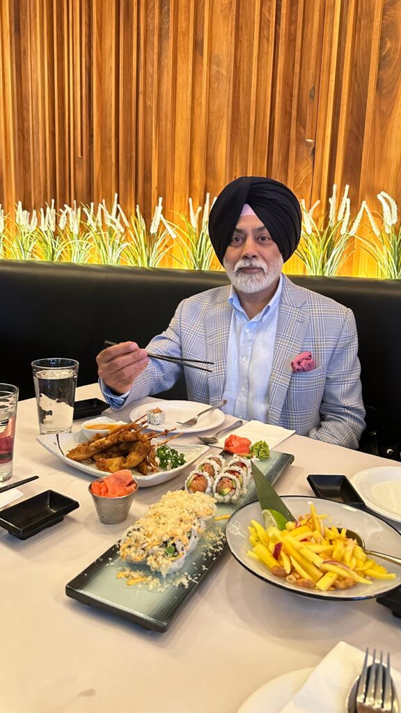 Man eating food. Picture is being shared as a personal story